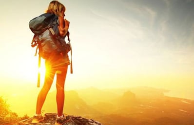 Woman On Top Of Mountain At Sunset 520 1
