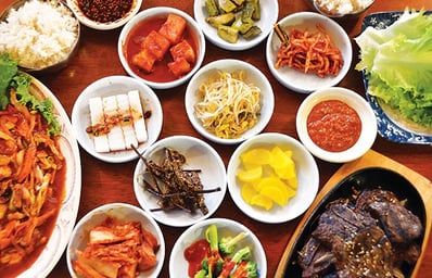 korean food spread