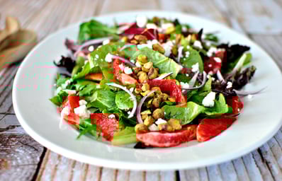 Blood Orange Salad Ginger Cayenne Orange Dressing via www.SimplyScratch.com salad