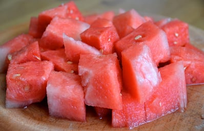 cubed watermelon