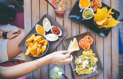 food salad restaurant person