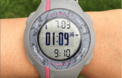Running watch grass
