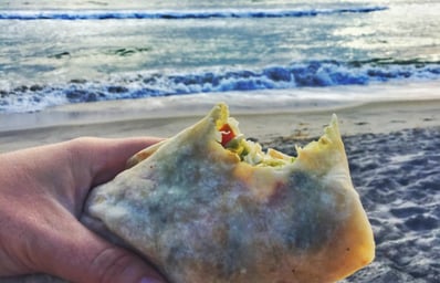 burrito on the beach