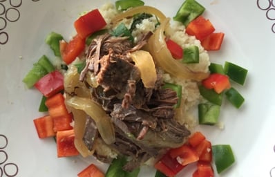 pulled beef onion salad