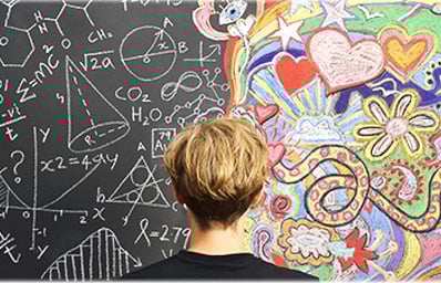 getty rf boy portrait math and doodles