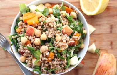 Baker Katherine Farro Salad Arugula Apple Butternut Squash Chickpea