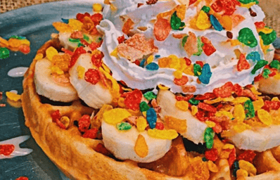 Fruit Pebbles Waffle