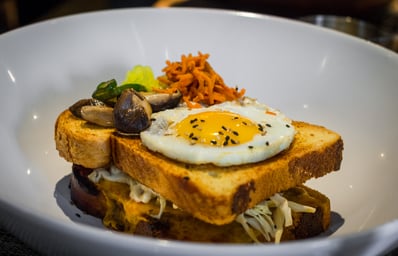 Ground Rib eye Melt Toast