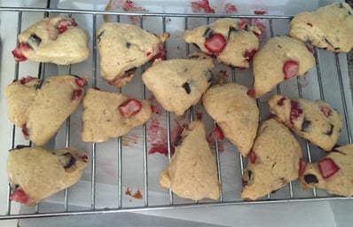 scones on sheet