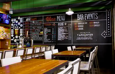 bar menu wall