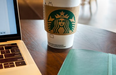 starbucks laptop book