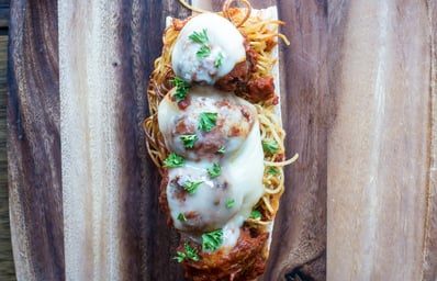 treadwell park game day sandwiches spaghetti meatballs on a raft 020 %281%29