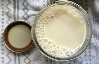 Creamy Vanilla Homemade Oat Milk Vegan Fat Free No Added Sugar by Heather McClees at The Soulful Spoon