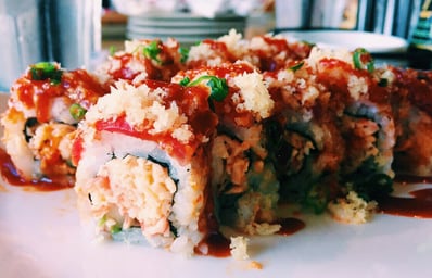 disney springs spicy salmon roll