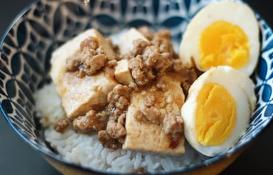Pork Mince Rice Closeup