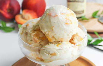 Peach Bourbon Ice Cream Nielsen Massey