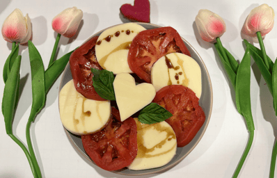 heart plate flowers 2