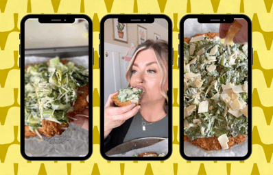 chicken caesar salad pizza