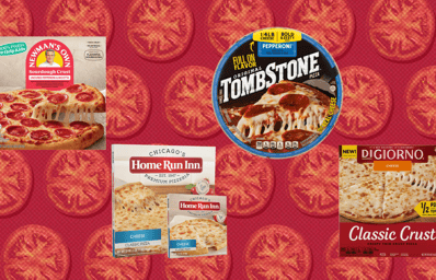 frozen pizzas