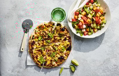 pizza and salad