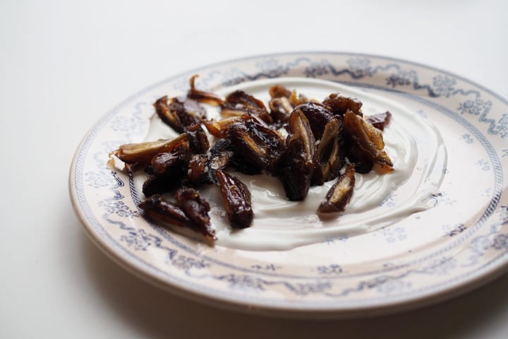 Sauted Dates on Greek Yoghurt