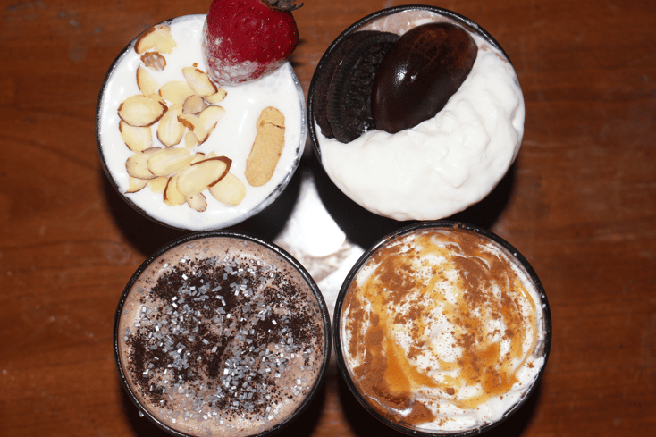 4 milkshakes