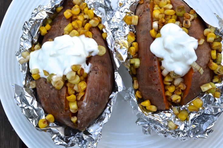 corn baked potatoes