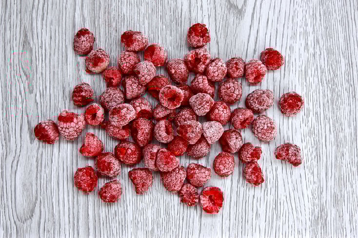 frozen raspberries