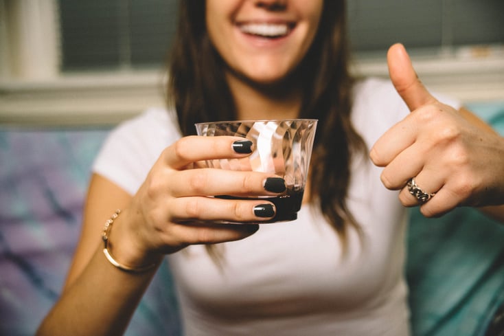 alcohol girl happy drinking