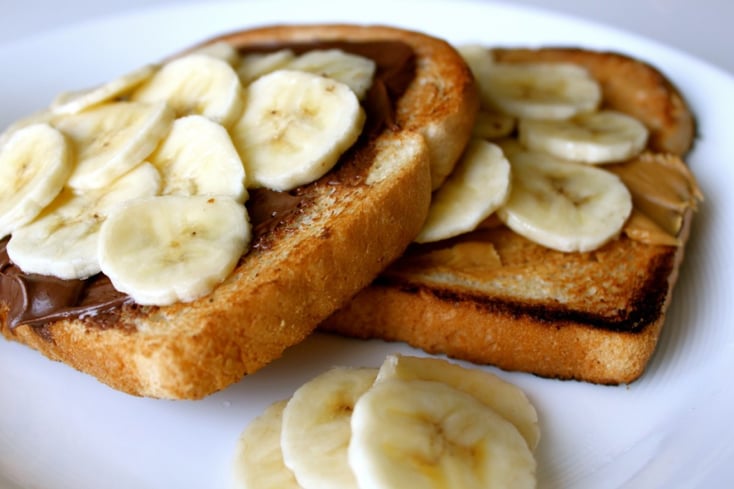 Banana nutella and peanut butter toast2
