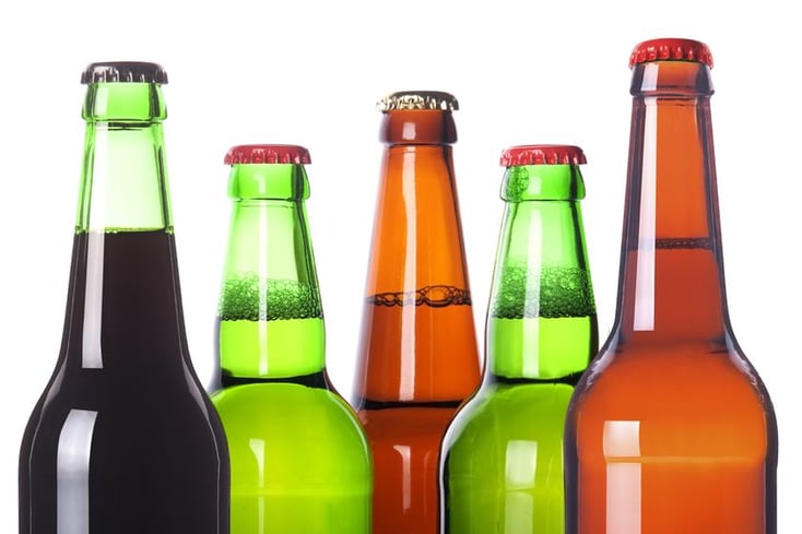 color beer bottles