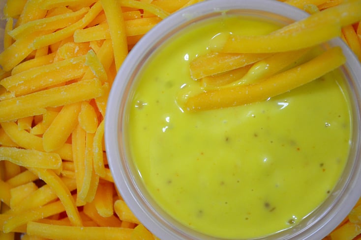 honey mustard and cheddar