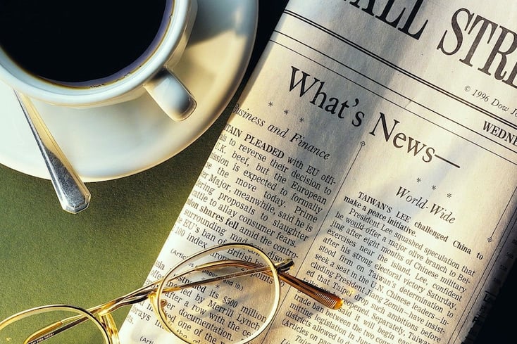 glasses and newspaper 169037