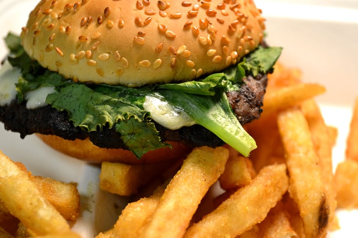 burger and fries