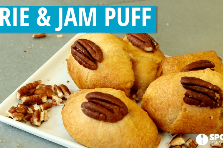 brie and jam puff