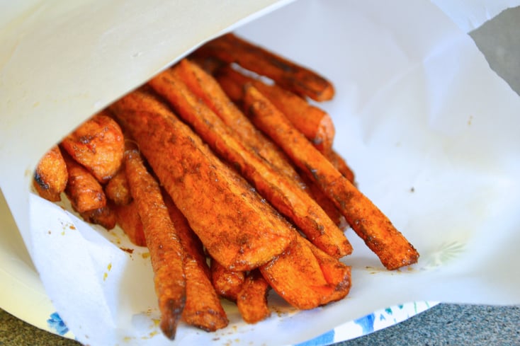 carrot fries spoon