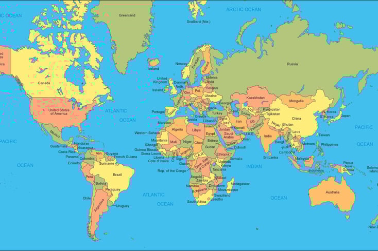 world map