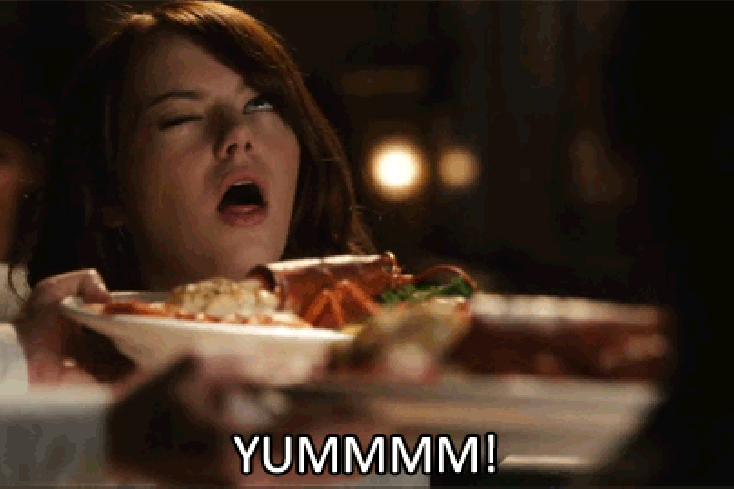 emma stone loves food