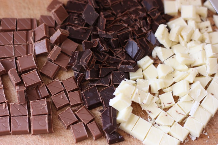 Dark white milk chocolate