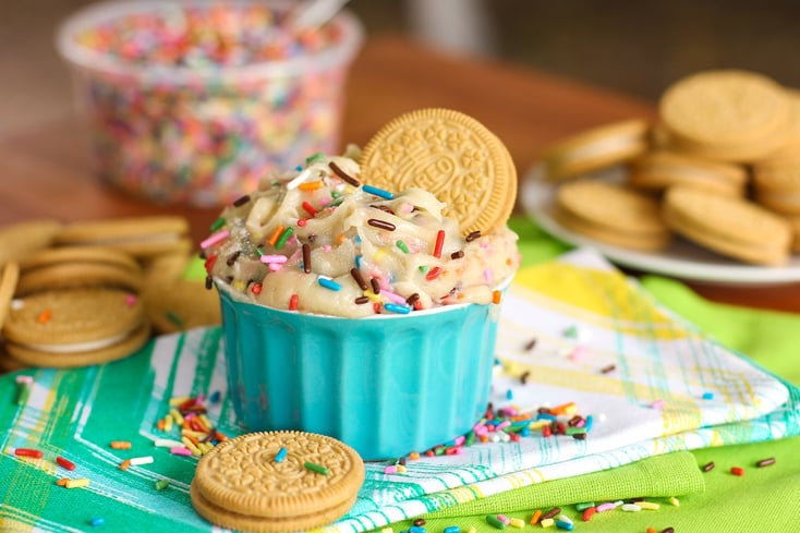 PARADE funfetti eggless sugar cookie dough dip