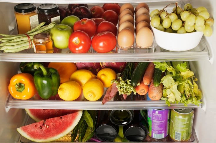 healthy food refrigerator