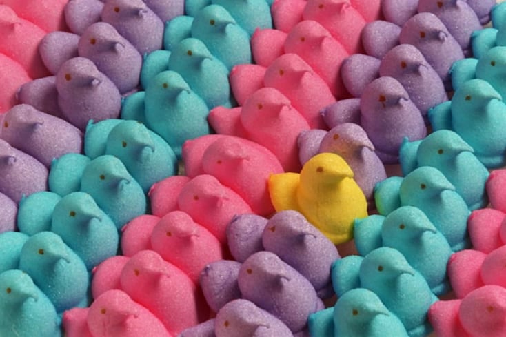 Rainbow of peeps