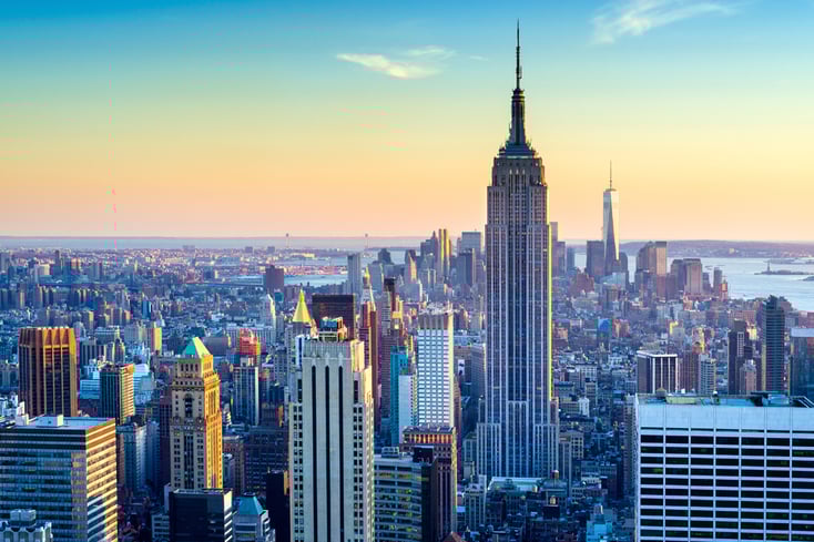 nyc aerial skyline