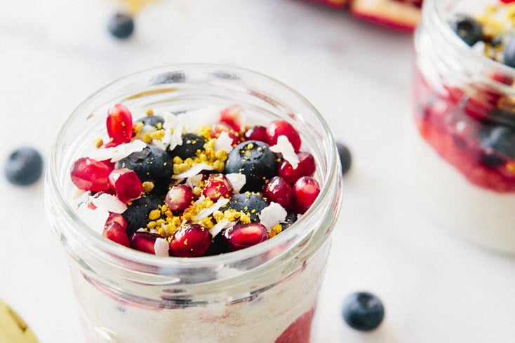Buckwheat cashew parfait
