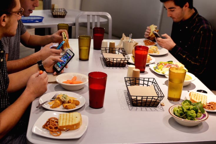 group phone lunch