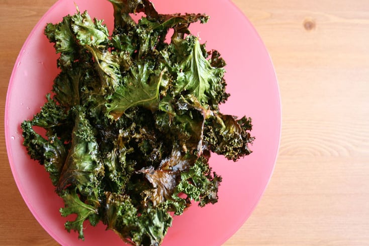 Kale Chips in Bowl