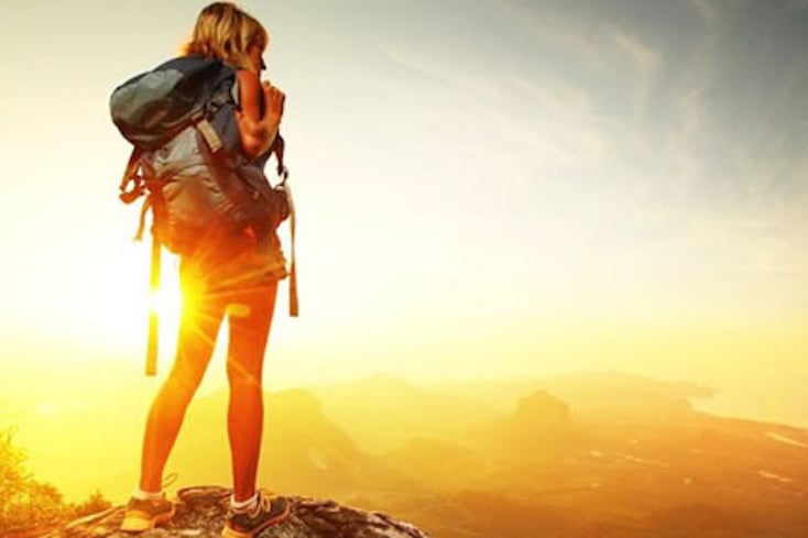 Woman On Top Of Mountain At Sunset 520 1