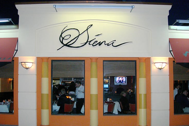Siena outside sign