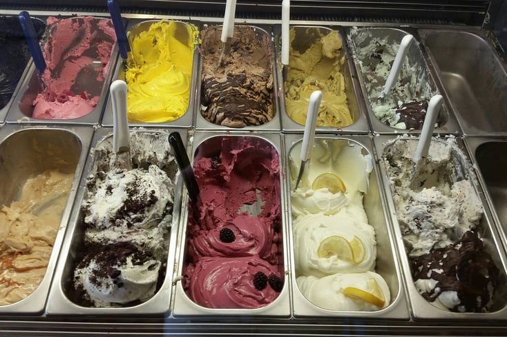 Gelato display