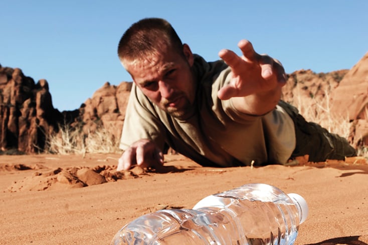 man in desert